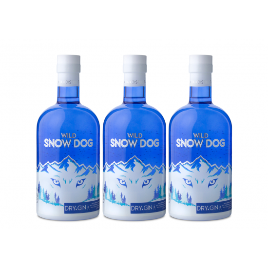 Pack 3 garrafas Wild Snow Dog Dry Gin