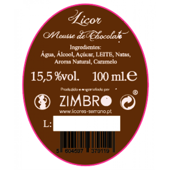 Miniatura Licor Mousse de Chocolate