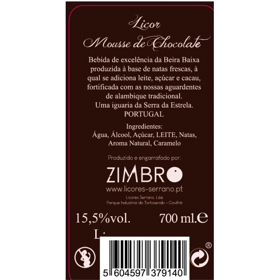 Licor Mousse de Chocolate