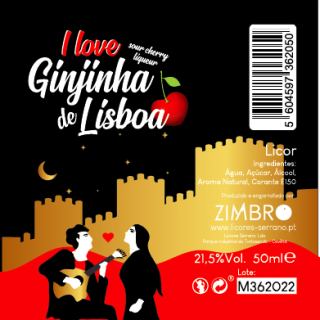 I Love Ginjinha de Lisboa - Conjunto 4 miniaturas 